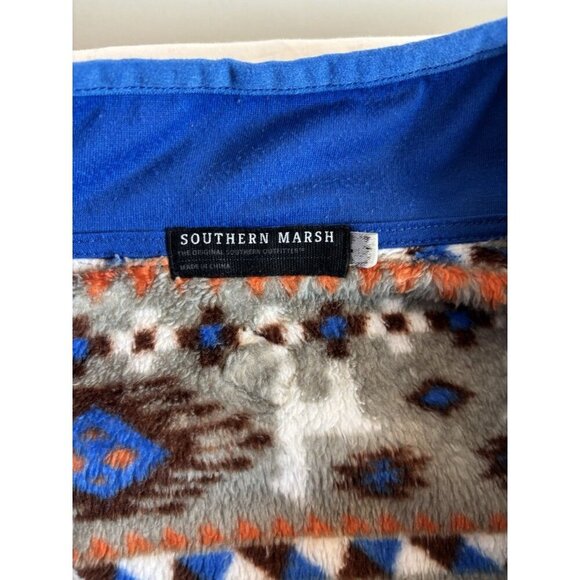 Southern Marsh Pullover Mens Fleece Multicolor Pattern Outdoors Quarter Zip, XL - Picture 5 of 6